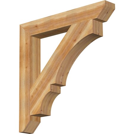 Ekena Millwork Balboa Slat Rough Sawn Bracket, Western Red Cedar, 6"W x 44"D x 44"H BKT06X44X44BOA06RWR
